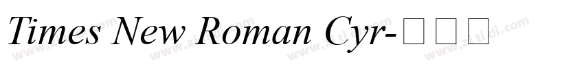 Times New Roman Cyr字体转换